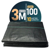 3M x 10M LAYFAIR® HEAVY DUTY WEED CONTROL FABRIC GROUND COVER MEMBRANE FAST P&P