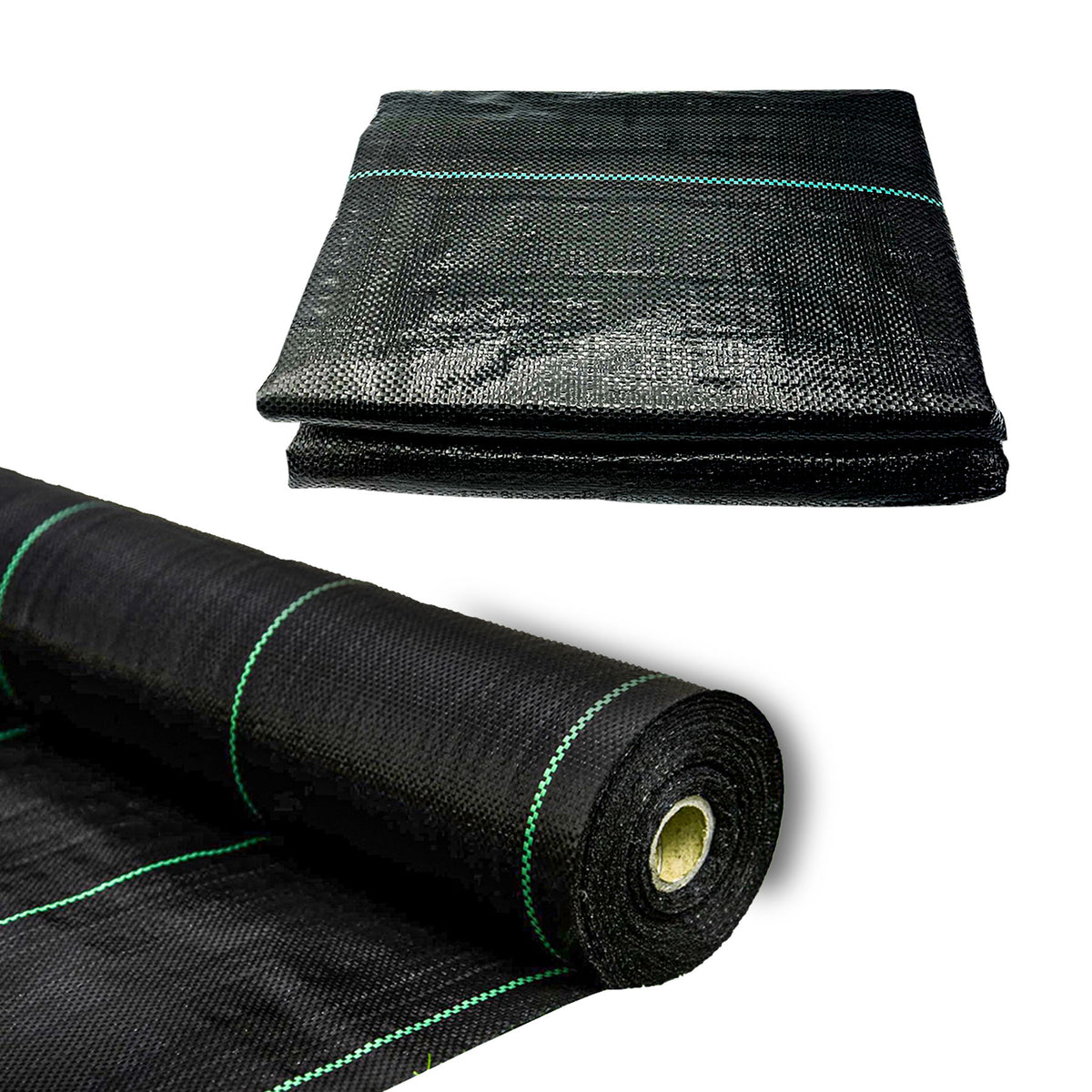 2M Wide Heavy Duty Weed Control Fabric - Durable Ground Cover Membrane